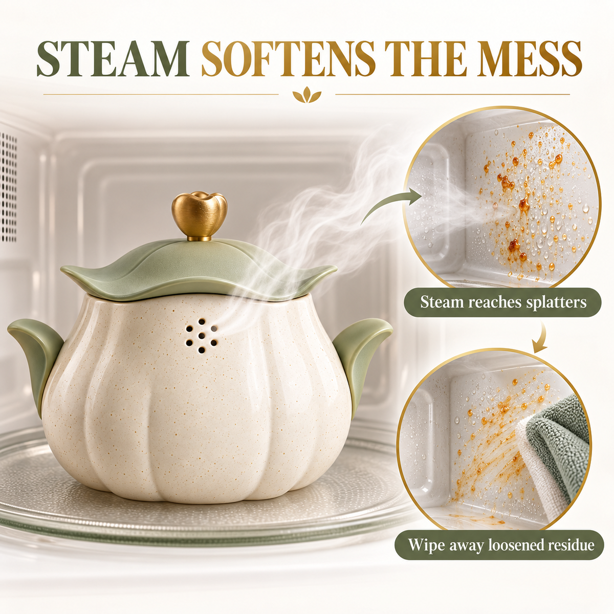 Microwave Steam Cleaner – Natural Steam Kitchen Deep Cleaning Helper